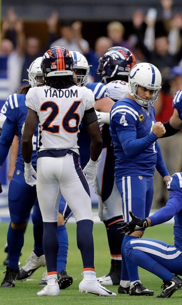 Vinatieri's final kick gives Colts 15-13 win over Broncos
